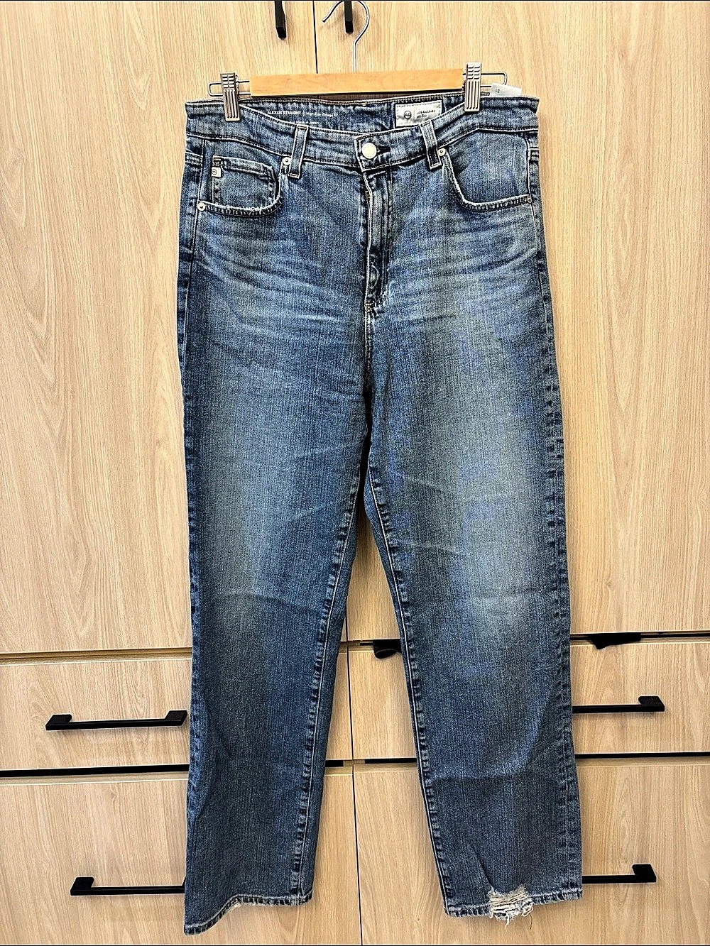 Ag Adriano Goldschmied Alexxis Straight Leg Jeans in Medium Blue s31